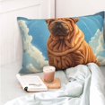 thumbnail image 4 of Kdxio Cotton Pillow Cases 14"x20" Pillowcases,Soft and Breathable Bedroom Pillow Cases-Sunshine Cloud Bulldog-No Pillow Core, 4 of 5