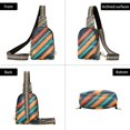 thumbnail image 7 of FORMRS Womens Crossbody Sling Bag Travel Daypack Shoulder Chest Backpack, Retro Stripes, 7 of 7