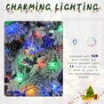 thumbnail image 3 of 4FT Pre-Lit Artificial Christmas Tree with Pine Cones, Snow Flocked Christmas Tree with Lights, Artificial Xmas Tree with 403 Branch Tips, 250 Multi-Color LED Lights(White+Green), 3 of 6