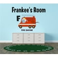 thumbnail image 2 of ALPHABET - Vinyl Adhesive Home Art Elephant Fire Truck Driver Decor Personalized Name Fire Engine Design Easy To Apply Wall Decal - Kids Bedroom Letter F Alphabet Wall Décor Sticker 20" x 14", 2 of 3