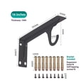 thumbnail image 2 of VIVIHEYDAY Wall Mounted Closet Rod Brackets, Heavy Duty Wardrobe Pole Holder and Support, Maximum load capacity 60kg, 2 of 12