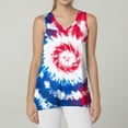 thumbnail image 4 of Women's Casual V-Neck Sleeveless Pullover Top, Independence Day Printed Vest T-Shirt for Summer Comfort & Trendy Outfits,Blue M, 4 of 4