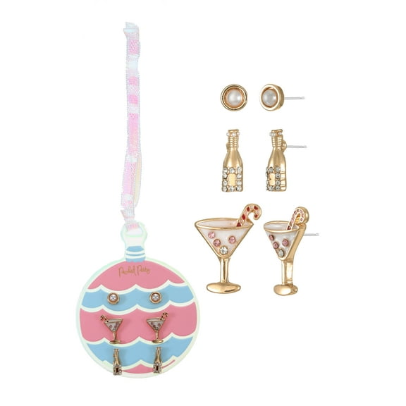 Packed Party Earring Set with Round Ornament