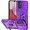 Purple w/ Slide Camera 2nd gen. Military Grade, variant on for Samsung Galaxy A24 Case with Slide Camera Cover HD Screen Protector [Military Grade 16ft. Drop Tested] Magnetic Ring Holder Kickstand Protective Phone Case for Samsung Galaxy A24, Red