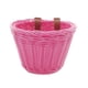 thumbnail image 3 of Cesta de mimbre para bicicleta infantil, ajustable, tejida a mano, resistente al agua, para manillar rosa, 3 of 9