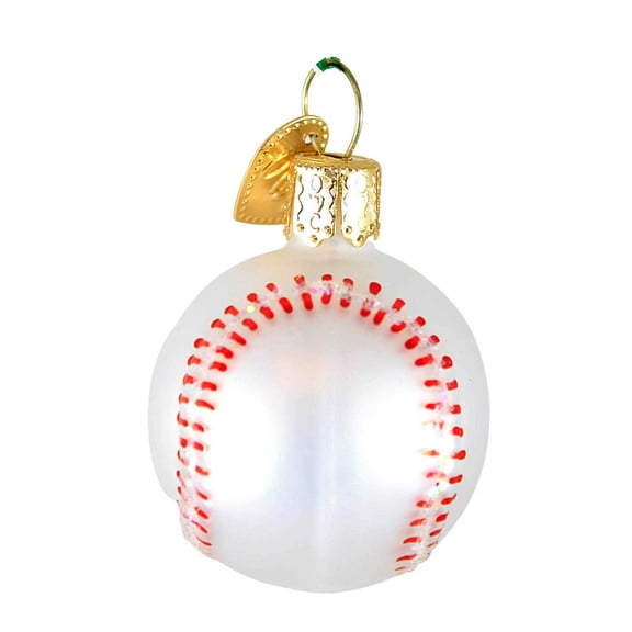 Old World Christmas Miniature Sport Balls - One Ornament 1.5 Inch, Glass - Ornament Sports Game 44023 Baseball