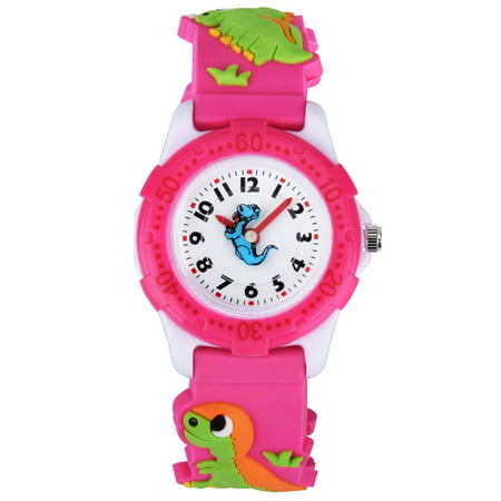 Zeiger Cute Cartoon Dinosaur Silicone Band Kids Watch Boys Young Teens Time Teacher Easy Read Wrist Watch -