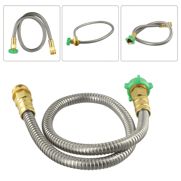 Vruelia Short Garden Hose 3 Feet Heavy Duty Stainless Steel Hose Water Garden Hose