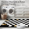 thumbnail image 5 of ODIKA 4'x6' Machine Washable Non-Slip Area Rug, Chic Graphic Black and Motif High Traffic Rug, Black, 6007, 5 of 7