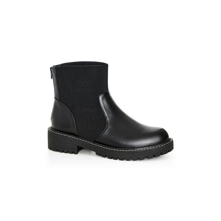 

Evans Women s Extra Wide Fit Tammy Faux Leather Ankle Boots