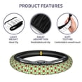 thumbnail image 6 of XMXY Car Steering Wheel Cover, Red Green Floral Leaves Non-Slip Jeep Truck Universal Elastic Steering Wheel Protector 15 inch, 6 of 8