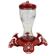Pennington Sipper Glass Bottle Red Hummingbird Feeder, 28 oz Nectar Capacity