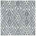 thumbnail image 6 of SAFAVIEH Micro-Loop Lynwood Geometric Aztec Runner Rug, Blue/Ivory, 2'3" x 7', 6 of 10