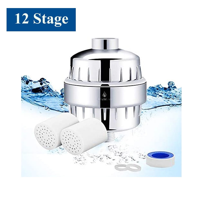 WiseWater Universal 12Stage Shower Filter with 2 Replaceable Filter