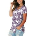 thumbnail image 4 of Birdeem Womens Fashion Plus Size Gradient Color V-Neck Short Sleeve T-Shirt Tops Blouse, 4 of 7
