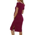 thumbnail image 4 of Women's Maternity Dress Short Sleeve Split Pregnancy Dresses Maternity Clothes, 4 of 6