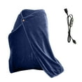 thumbnail image 1 of USB Powered Heated Shawl Pad Flannel Blanket with Adjustable Warmth for Travel Car and Home Use, 1 of 8
