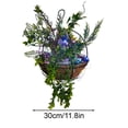 thumbnail image 5 of Artificial Christmas Hanging Basket, Hanging Baskets Artificial Plant with Lights Clusters, Mixed Decorations and White LED Lights Outdoor Decoration, Front Porch Outdoor Winter Christmas Gift, 5 of 7