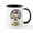 White/Black Inside, variant on CafePress - Charlie Brown Snow Globe Mug - 11 oz Ceramic Mug - Novelty Coffee Tea Cup