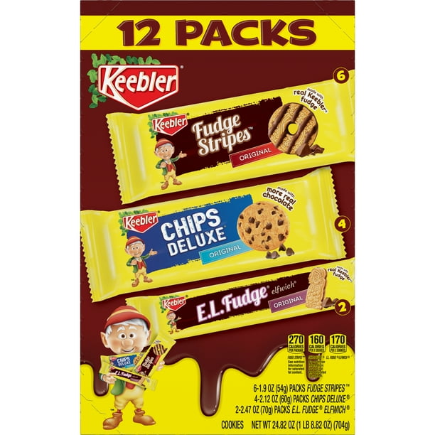 Keebler Cookies Fudge Stripe Original, E.L. Fudge Elfwich Original