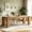 Brown, variant on Fnova 86.6" Extra Long Farmhouse Dining Table for 6-10 People, Large Wood Kitchen Table, Heavy Duty Dinner Table for Dining Room, Kitchen, Living Room, Restaurant, Family Gatherings