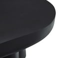 thumbnail image 6 of Coffee Sofa Side Table, Black, Wood, Concrete, Oval, Mid Century Living Lounge Cafe Lobby Hospitality Restaurant, Modern Contemporary HB36470, 6 of 10