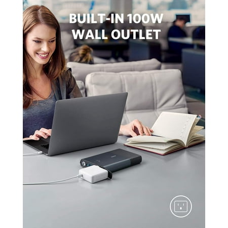 Anker - Powerhouse 511 Portable Power Station 87.6 Wh - Dark Gray