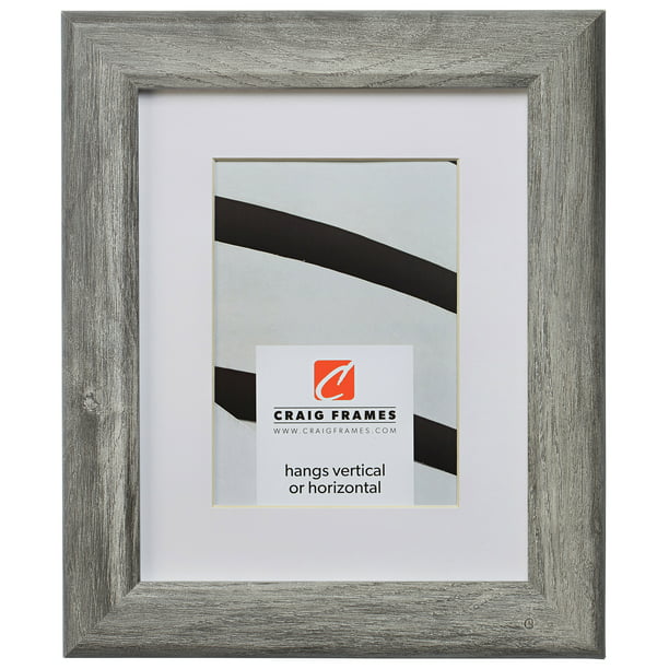 Craig Frames Arthur, 16x24 inch Gray Barnwood Picture Frame Matted for a 12x18 Photo Walmart