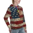 thumbnail image 6 of Sikiie American Flag1 Women's Casual Hoodies Long Sleeve Lightweight Pullover Tops Loose Sweatshirt-X-Large, 6 of 7