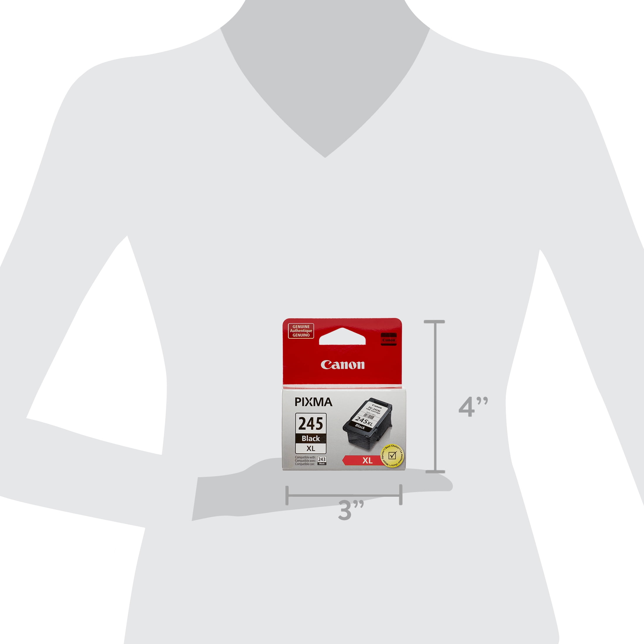 (2 pack) Canon 8278B001 (PG-245XL) ChromaLife100+ High-Yield Ink, Black