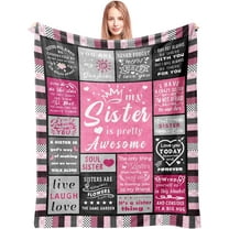 Sister Gifts Blanket - Sister Gifts from Sister/Brother - Sister Christmas Birthday Gift - Gifts for Sister Adult - to My Sister - Sister Gift Ideas - 60"x50"
