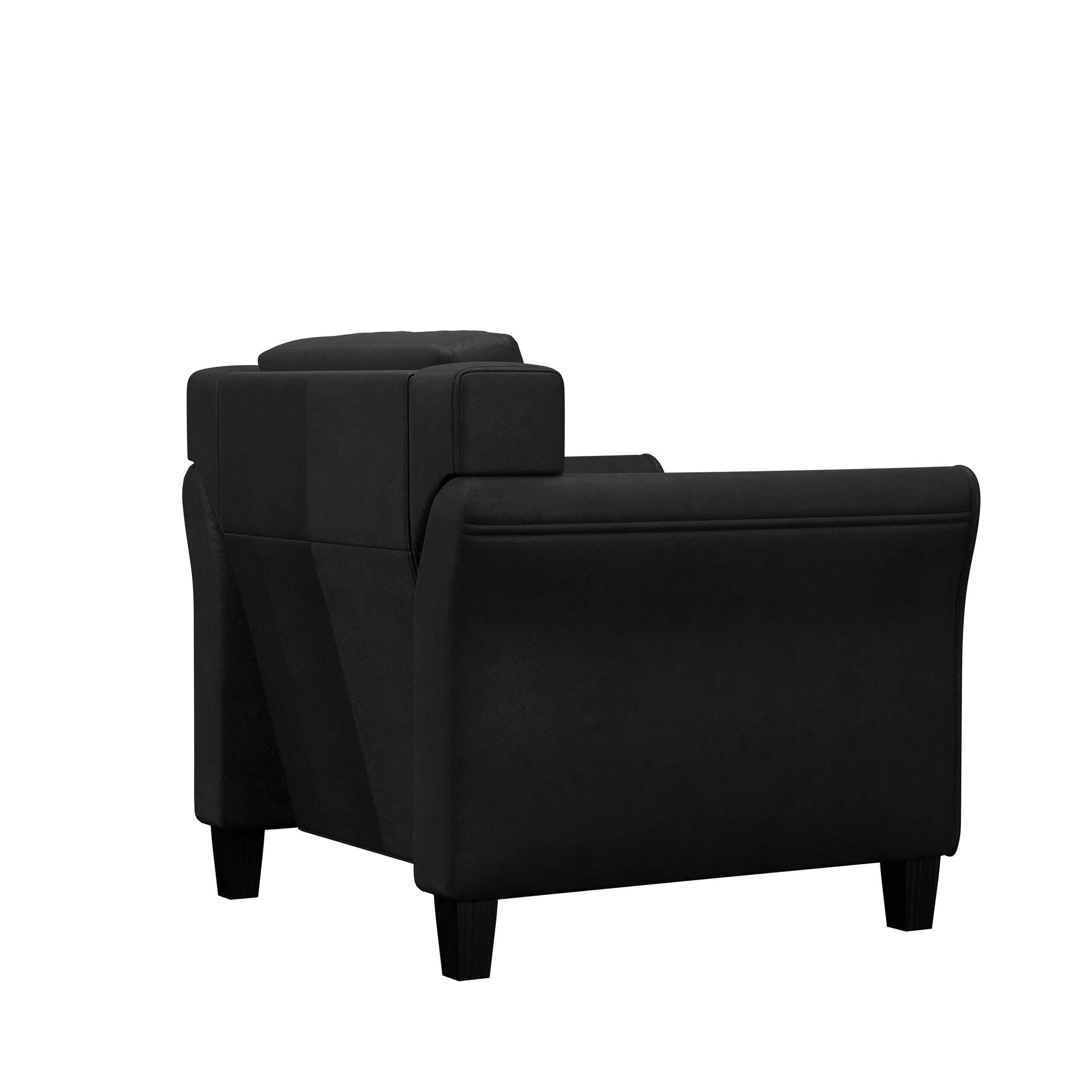 Lifestyle Solutions Taryn Club Chair, Black Fabric