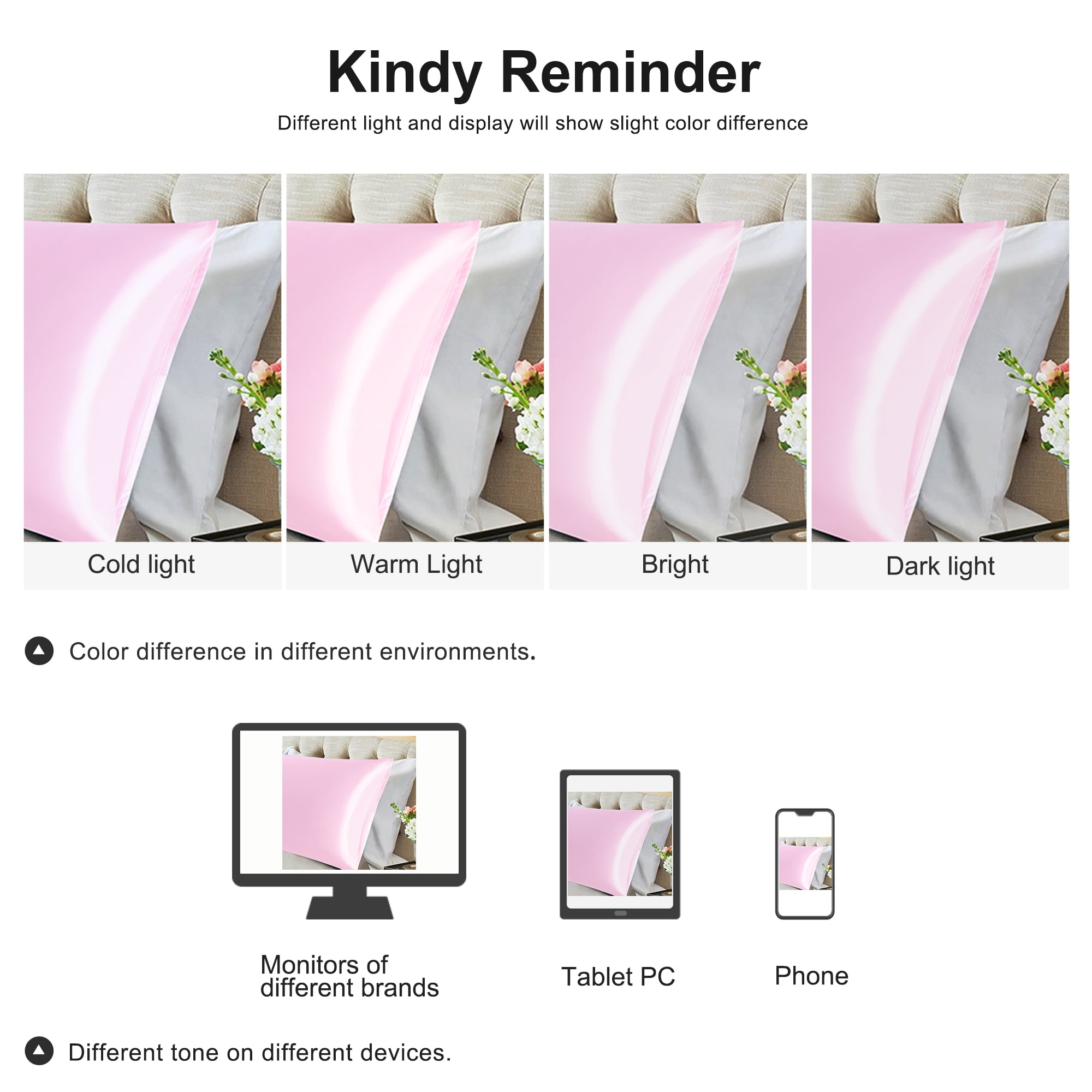 Unique Bargains Smooth Satin Body Pillow Cover Case, 20" x 54" Pink