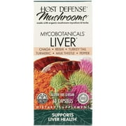 FUNGI PERFECTI Host Defense, MycoBotanicals Liver Capsules, Supports Liver Health and Detoxification, Mushroom and Herb Supplement, 60 capsules, Unflavored