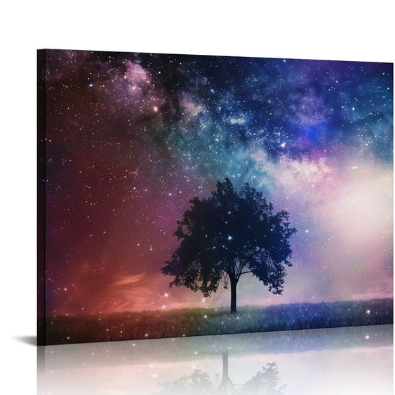 Stars Night Sky Space Art Wall Decor Canvas Prints Ready To Hang Home Art Decor Bedroom Kitchen Pictures 16x12in