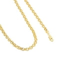 thumbnail image 2 of Nuragold 10k Real Yellow Gold Cable 5mm Rolo Round LInk Chain Necklace (18"-30") Italian Jewelry for Men & Women, 2 of 6