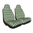thumbnail image 2 of Naloa Light Green Squares Car Seat Covers 2PCs Front Car Seat Covers Universal fit for Most Cars SUVs and Trucks - 2 PCS, 2 of 5