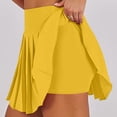 thumbnail image 4 of TRUBKH skirts for women pleated skirts for women mini skirt tennis skirt Golf Skort Tennis Skorts For With Pockets Athletic Skirt Skirts For Tummy Lightweight Summer Skorts Skirt Yellow XL, 4 of 8