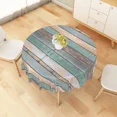 thumbnail image 6 of Tchckioa Vintage Wooden 60 Inch Round Tablecloth,Waterproof Oil-resistant Table Cloth Cover for Kitchen Dining, 6 of 6