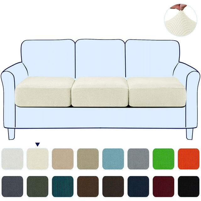 Subrtex Housse de Coussin Extensible Douce Texturée pour Canapé d'Angle