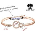 thumbnail image 3 of Zuo Bao Memorial Bracelet in Memory of Dad Mom Sympathy Gift Those We Love Don't Go Away They Walk Beside Us Every Day Loss Jewelry for Her(Bracelet-RG), 3 of 6