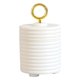thumbnail image 1 of Yuarrent Limpiador facial Espuma Manual de cara Espuma Gel de ducha portátil Champú Espuma Botella de espuma con anillo Mango chapado en oro para Accesorios de baño Blanco Yuarrent HA027129-02, 1 of 1