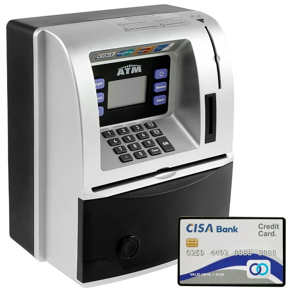 ATM Piggy Bank Convenient Interesting Kids ATM Machine Safe Talking ATM Piggy Bank Upgraded ATM Piggy Bank Digital Electronic Savings Safe Machine Box for Children