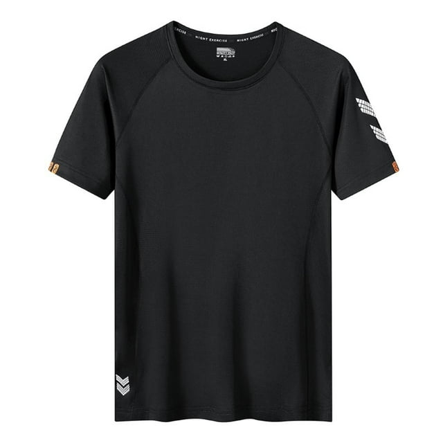 pstuiky camisetas para hombre, Camiseta de manga corta transpirable para hombre, color liso, para deportes al aire libre y correr. ropa de hombre s