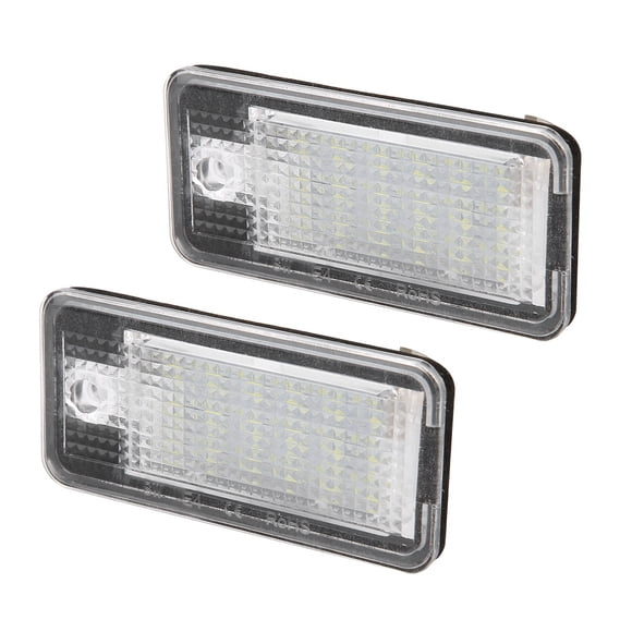 Led License Light Led License Lamp License Plate Light 2pcs 3W 12V LED Beads License Plate LED Light Lamp For A3