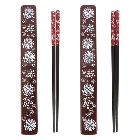 

1 Pair Portable Natural Wood Chopsticks Reusable Classic Style Chopsticks