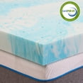 Mattress Topper Full Size, 2 inch Cooling Gel Memory Foam Bed Topper
