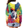 thumbnail image 4 of chaqlin Girls Cat Hoodies Trendy Y2K Full-Zip Hoodie Colorful Paint Long Sleeve Sweatshirt Jacket Casual Sports Jackets with Pocket Fall Winter Clothes, 4 of 5