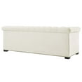 thumbnail image 3 of Modern Contemporary Urban Design Living Room Lounge Club Lobby Sofa, Velvet Fabric, Ivory White, 3 of 7