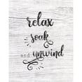 thumbnail image 3 of CAD Designs 20x24 Black Modern Framed Museum Art Print Titled - Relax Soak Unwind, 3 of 5